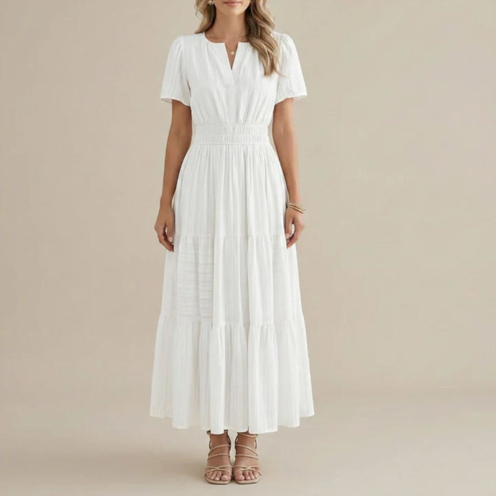 Suzanne - Boho Maxi Dress with V-Neck & Flowing Fit