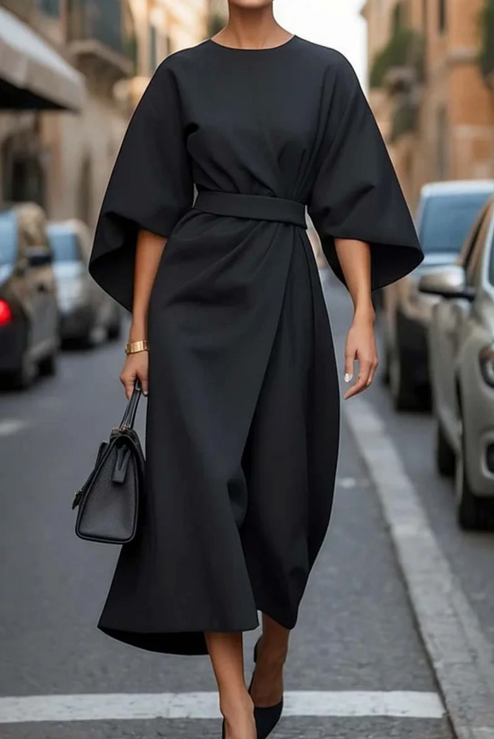 Louise - Maxi Length Evening Dress with Belt