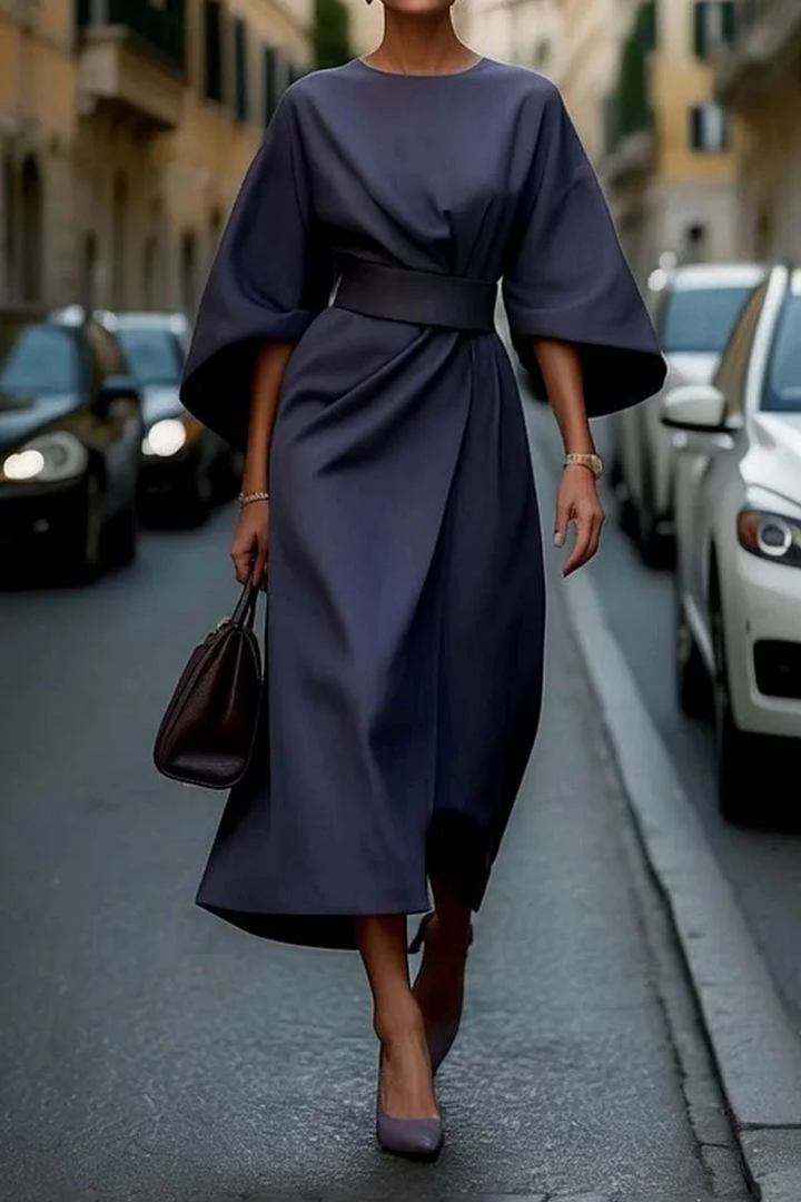Louise - Maxi Length Evening Dress with Belt