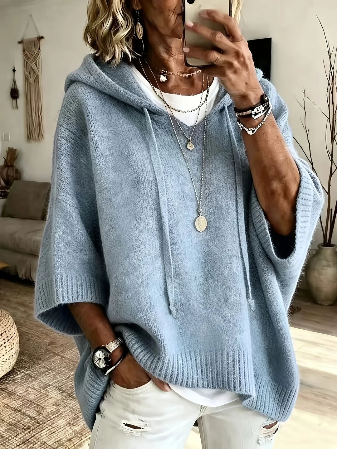 Alice | Women's Oversized Sweater Hoodie Wide Sleeve