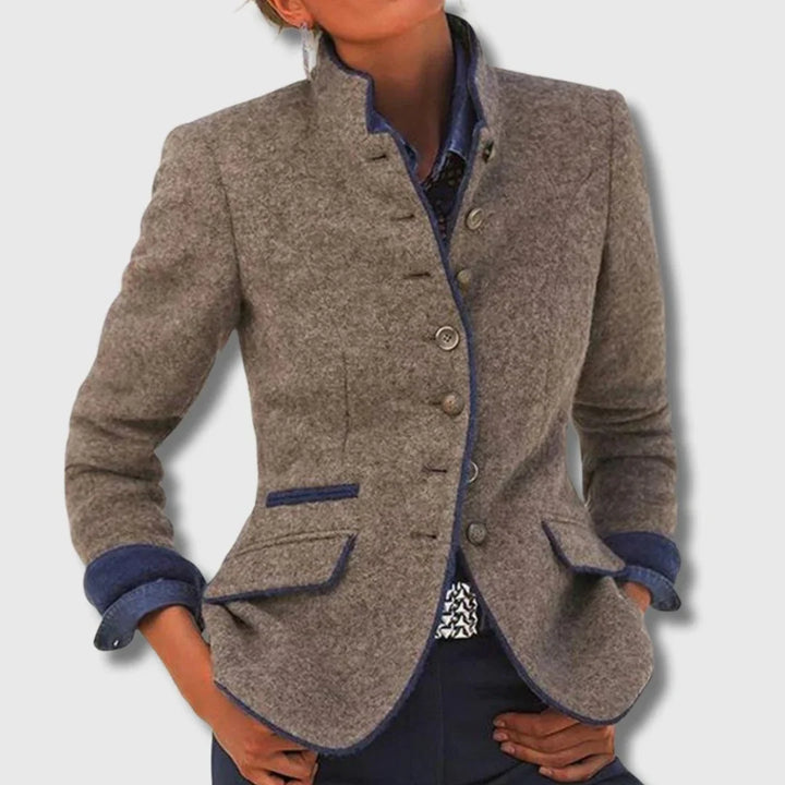Aria | Women's Blazer Jacket Stand Collar Tailored Blazer