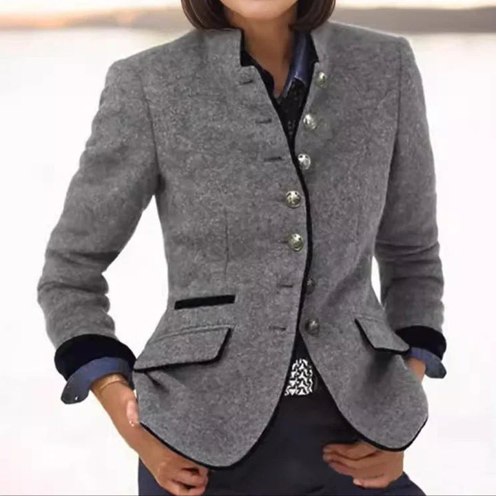 Aria | Women's Blazer Jacket Stand Collar Tailored Blazer