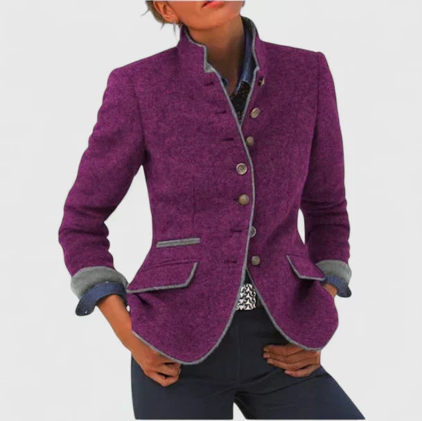 Aria | Women's Blazer Jacket Stand Collar Tailored Blazer