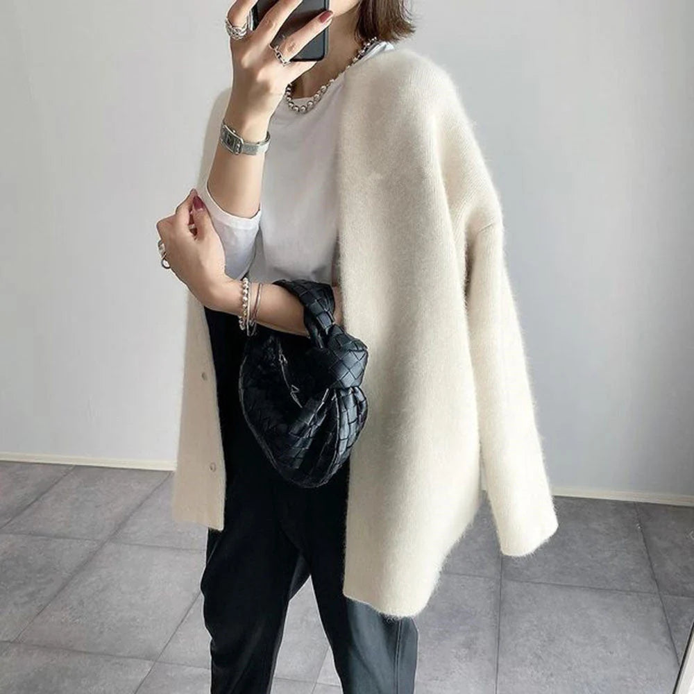 Audrey | Women's Oversized Cardigan Fuzzy Cardigan Sweater