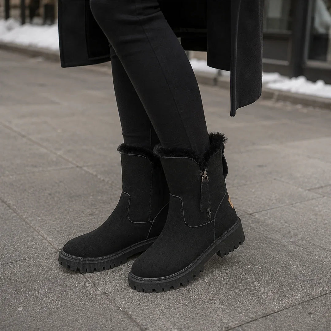 Brianna | Women's Faux Fur Lined Side Zip Winter Boots