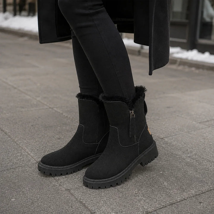 Brianna | Women's Faux Fur Lined Side Zip Winter Boots