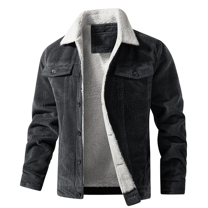 Bruce | Men's Corduroy Jacket Sherpa Lined Button Front