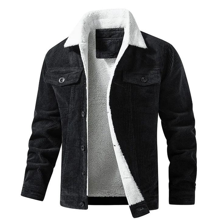 Bruce | Men's Corduroy Jacket Sherpa Lined Button Front
