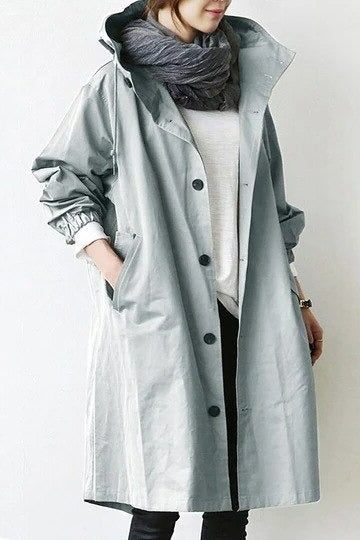 Carmen | Women's Long Rain Coat Hooded Parka Jacket
