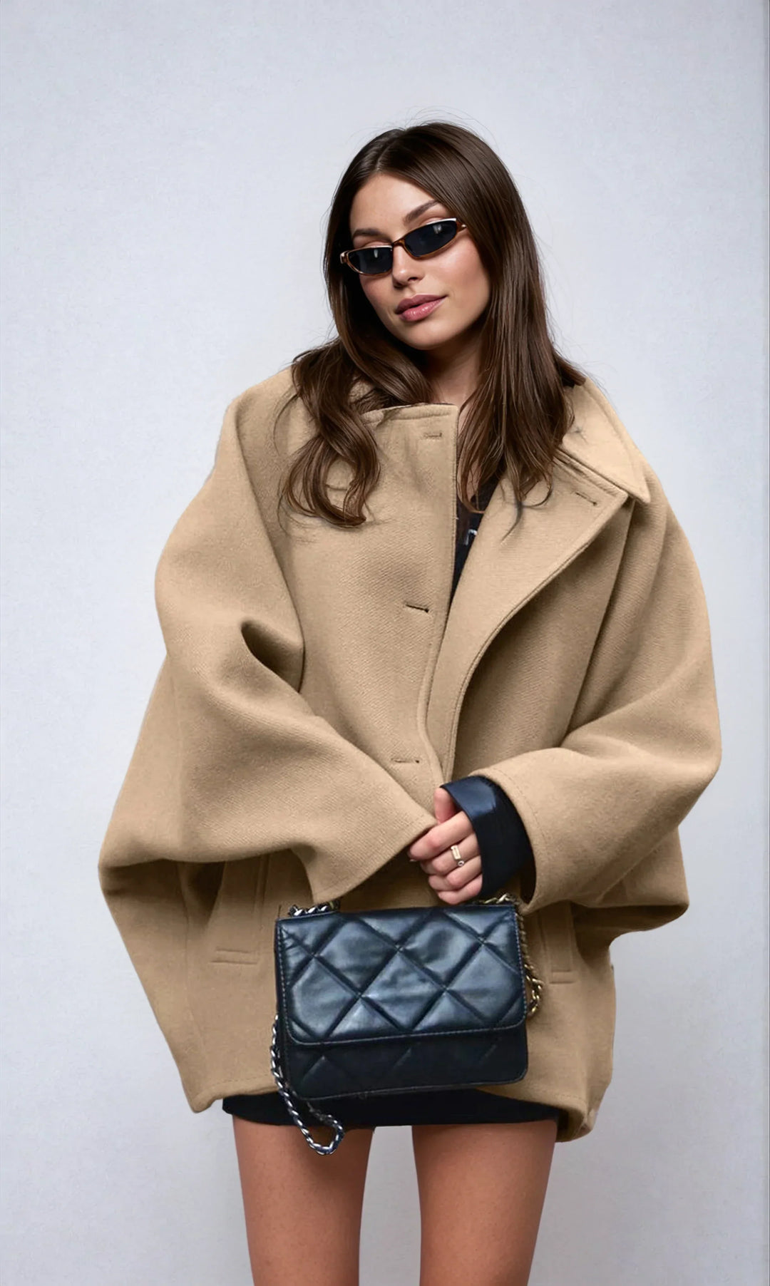 Carmen | Women's Oversized Button Front Short Coat