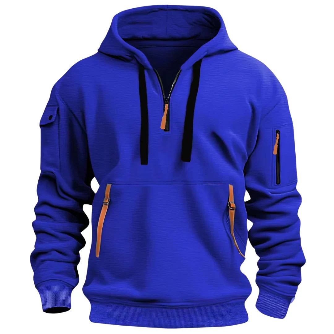 Carter | Men's Pullover Hoodie Quarter Zip Utility Pocket