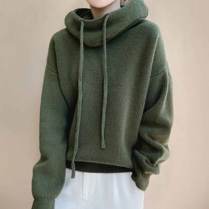 Chelsea | Women's Oversized Cowl Neck Hooded Sweater