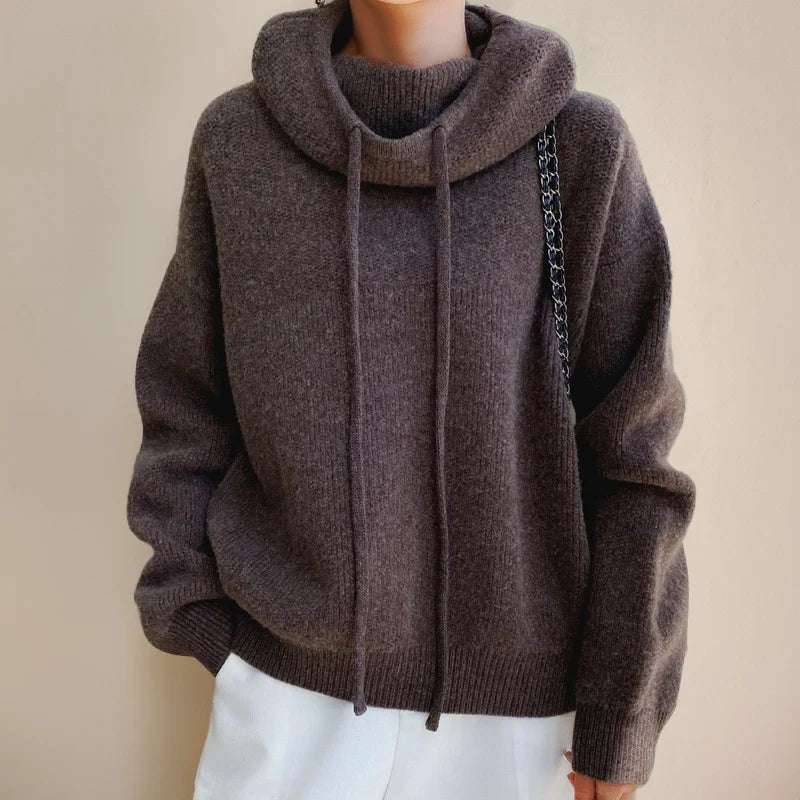 Chelsea | Women's Oversized Cowl Neck Hooded Sweater