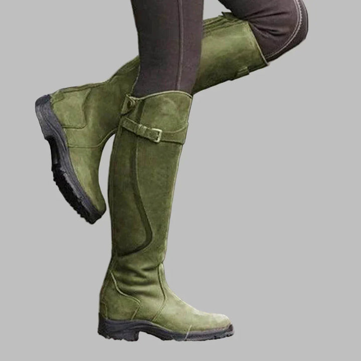 Dawn | Women's Buckle Strap Tall Equestrian Boots