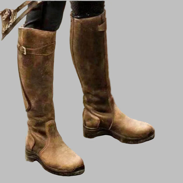 Dawn | Women's Buckle Strap Tall Equestrian Boots