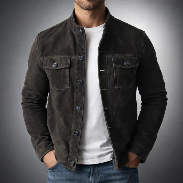 Dean | Men's Suede Effect Trucker Jacket Chest Pocket