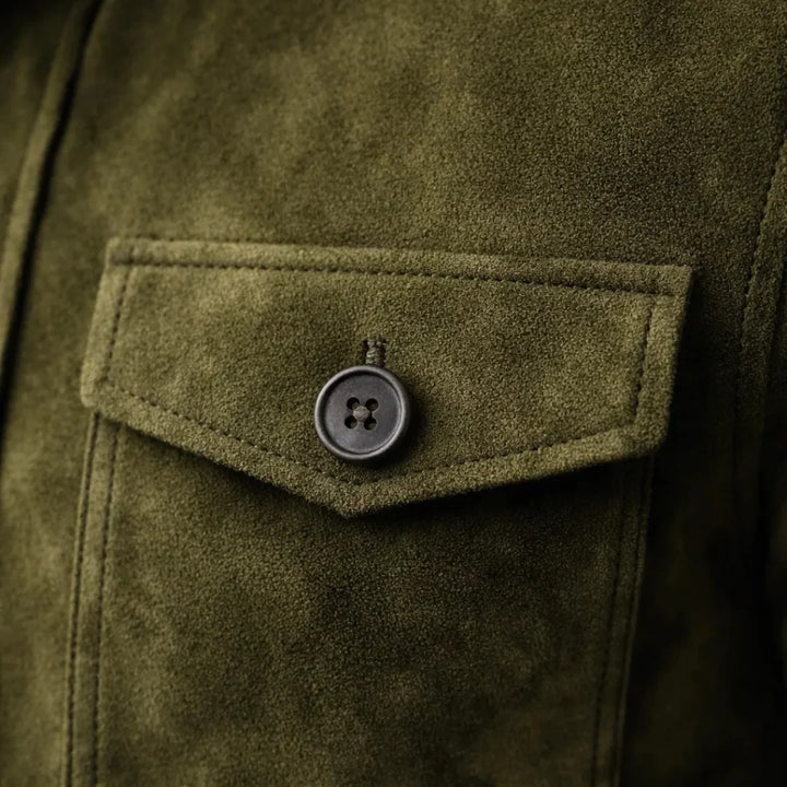 Dean | Men's Suede Effect Trucker Jacket Chest Pocket