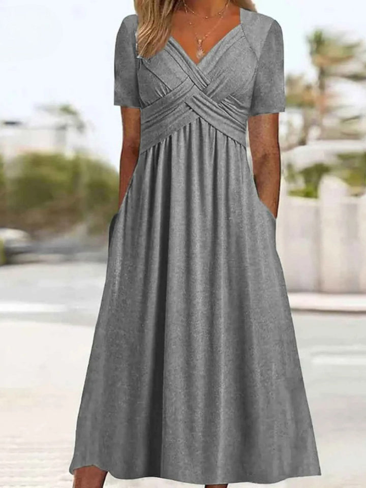 Claire – Flattering Ruched Waist Dress