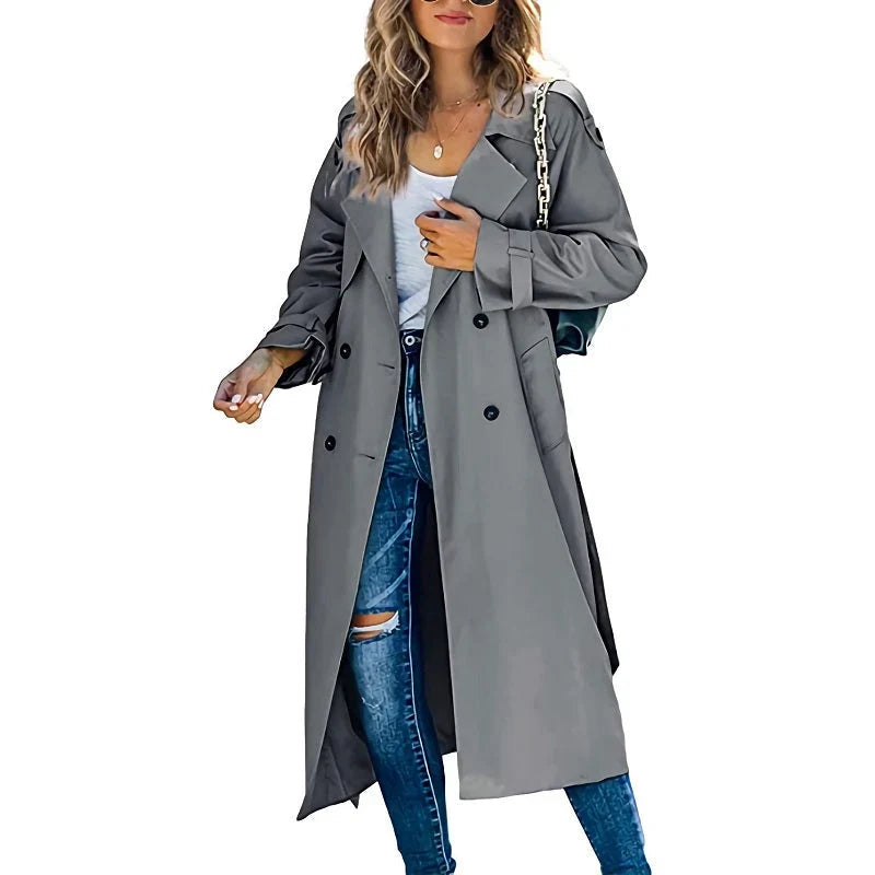 Denise | Women's Longline Double Breasted Trench Coat