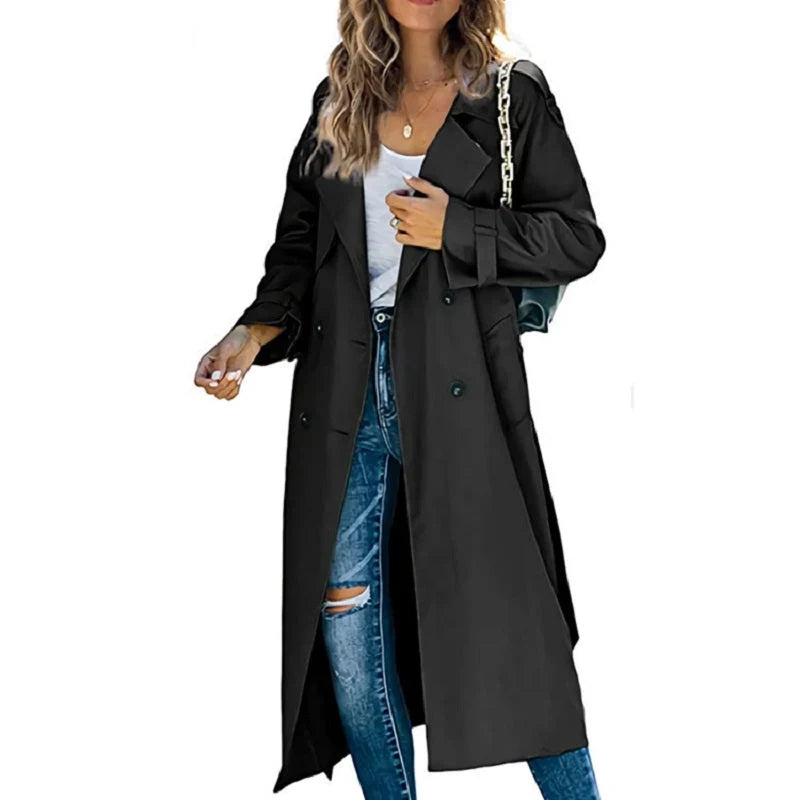 Denise | Women's Longline Double Breasted Trench Coat