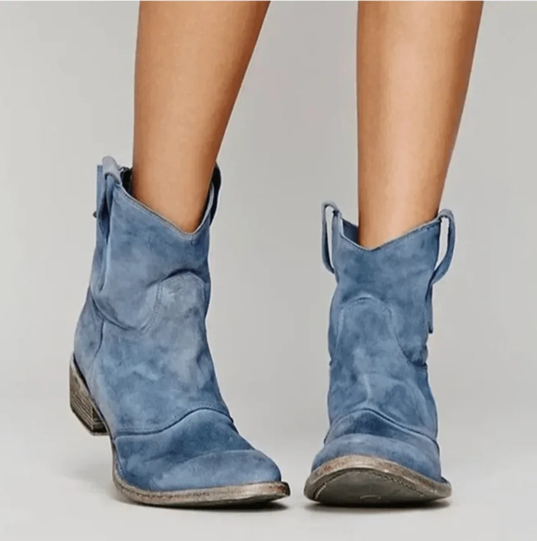 Diane | Women's Pull On Block Heel Slouch Boots