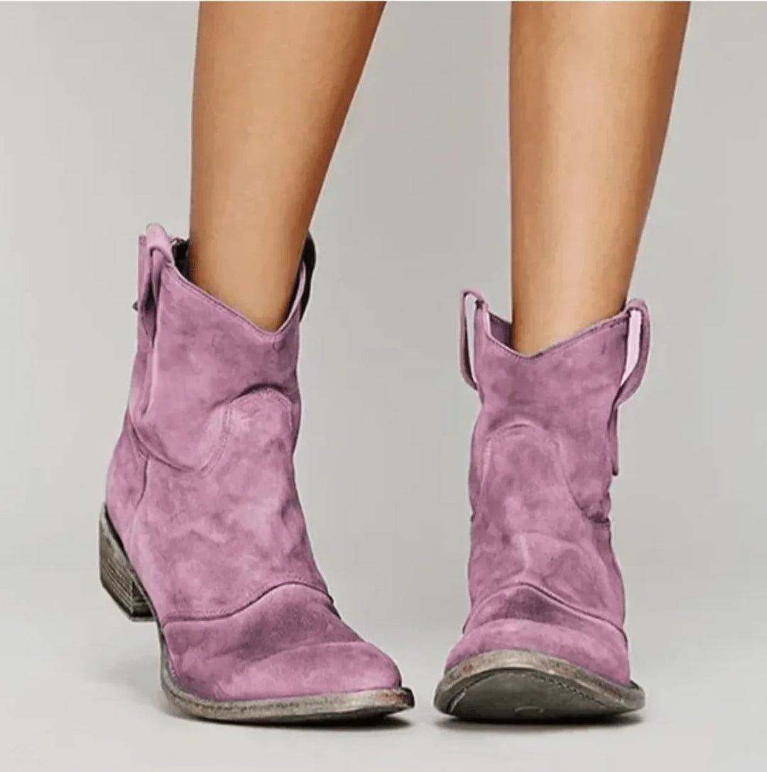 Diane | Women's Pull On Block Heel Slouch Boots