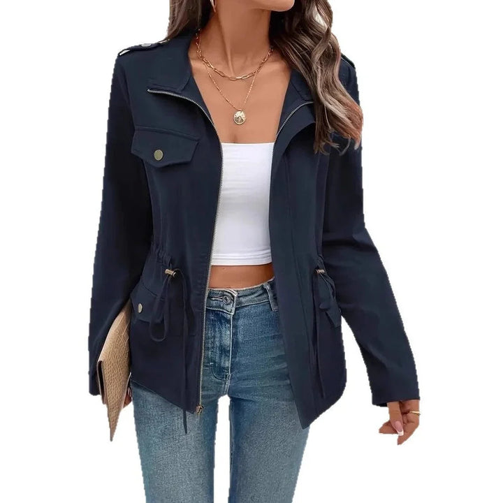 Elena | Women's Utility Jacket Drawstring Waist Rain Jacket