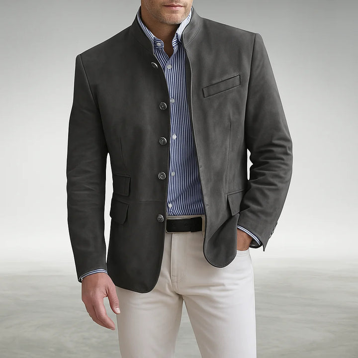 Finn | Men's Cardigan Blazer Stand Collar Button Jacket