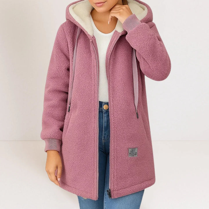 Georgia | Women's Long Coat Hooded Fleece Jacket