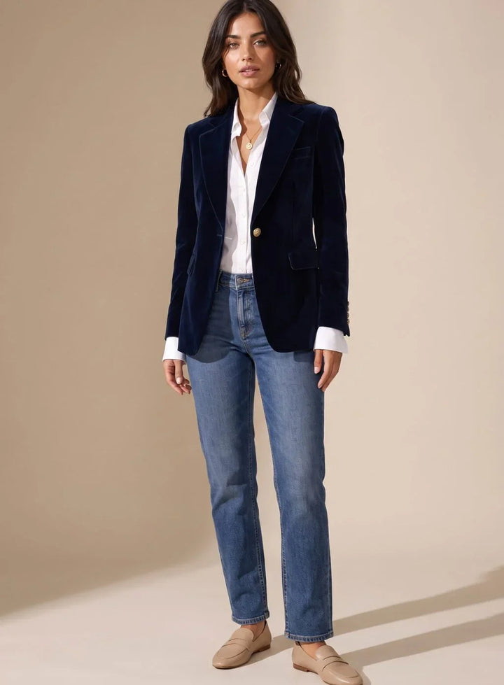 Holly | Women's Velvet Blazer Jacket Slim Fit Tailored