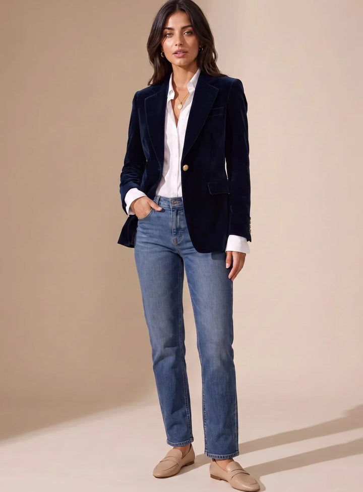 Holly | Women's Velvet Blazer Jacket Slim Fit Tailored