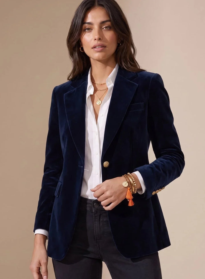 Holly | Women's Velvet Blazer Jacket Slim Fit Tailored