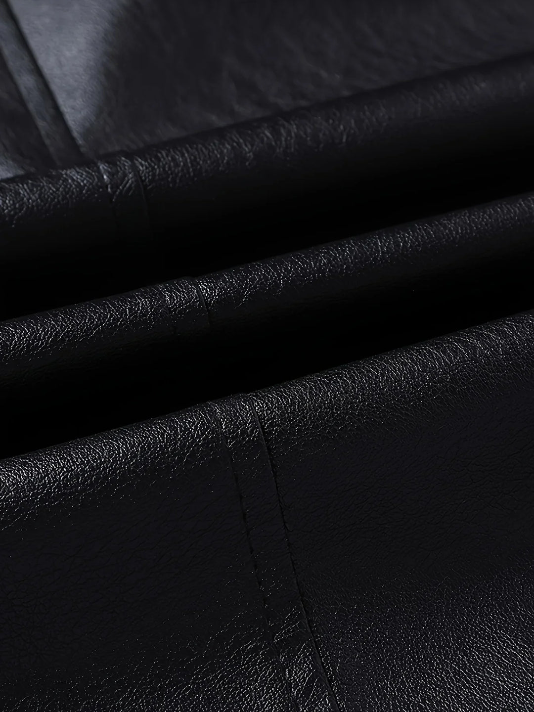 Ian | Men's Black Bomber Jacket Faux Leather Collared