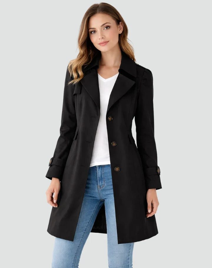 Kayla | Women's Tailored Single Breasted Classic Trench Coat