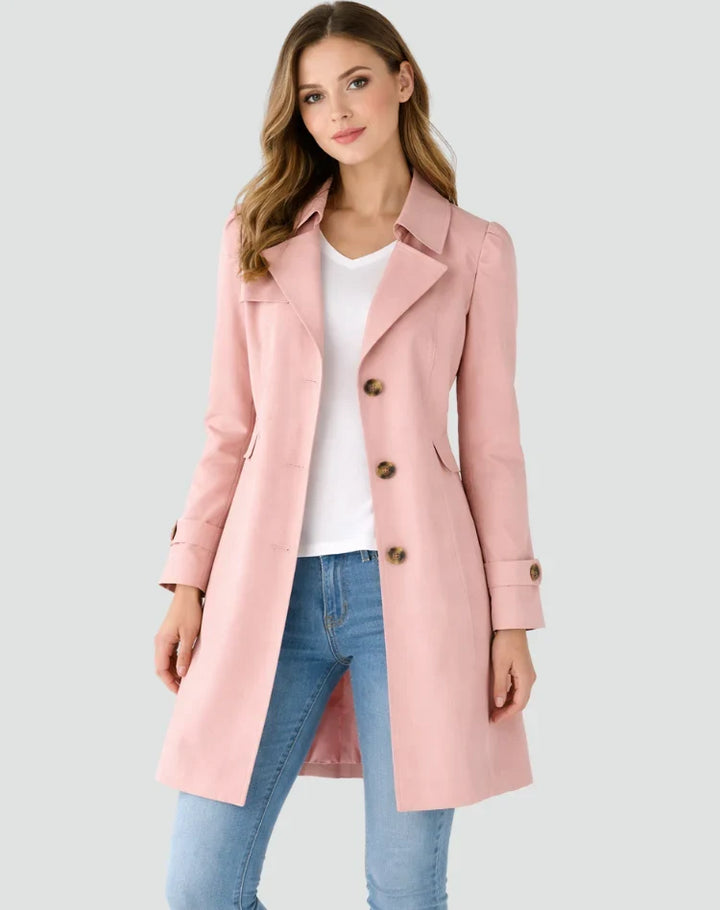 Kayla | Women's Tailored Single Breasted Classic Trench Coat