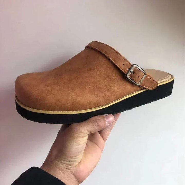 Keith | Men's Platform Buckle Slip On Clogs