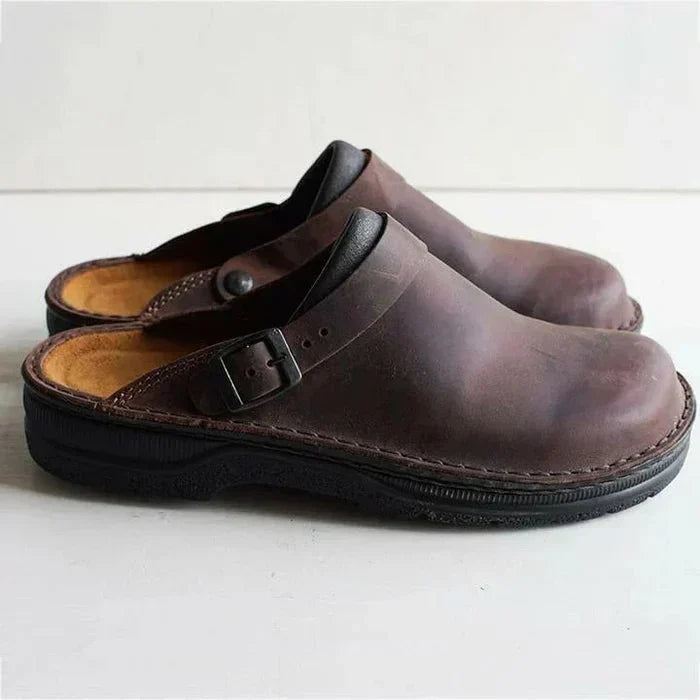 Keith | Men's Platform Buckle Slip On Clogs