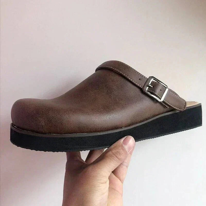Keith | Men's Platform Buckle Slip On Clogs
