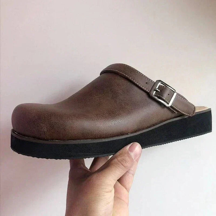 Keith | Men's Platform Buckle Slip On Clogs