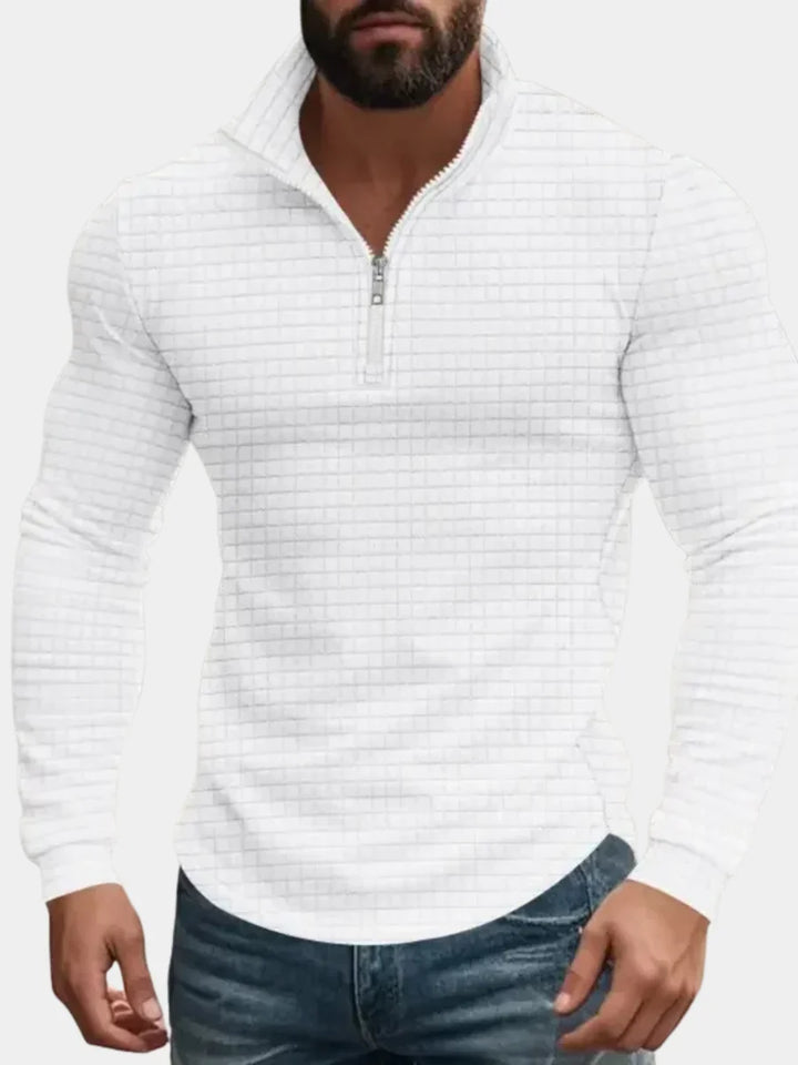 Kyle | Men's Quarter Zip Sweater Textured Slim Fit Pullover