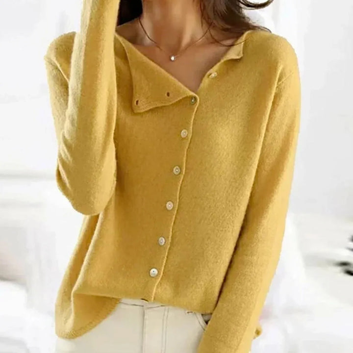 Leah | Women's Relaxed Crew Neck Cardigan Sweater