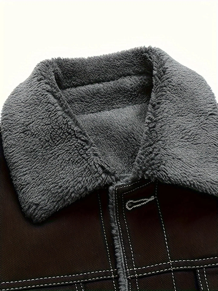 Liam | Men's Sherpa Lined Trucker Jacket Winter Jacket