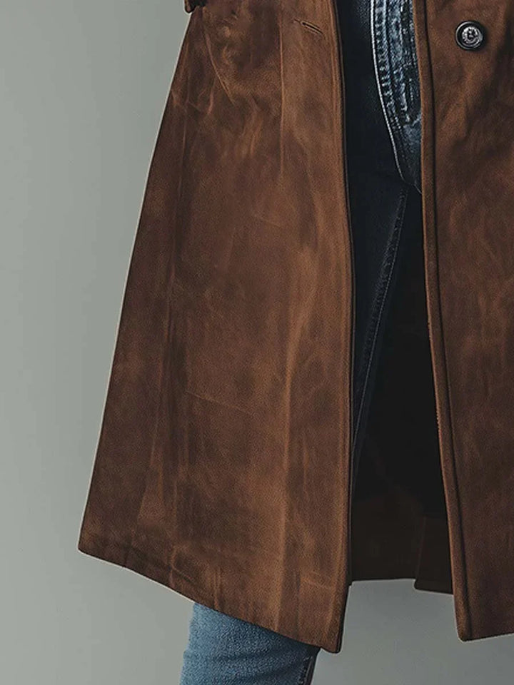 Lindsey | Women's Suede Effect Structured Trench Coat