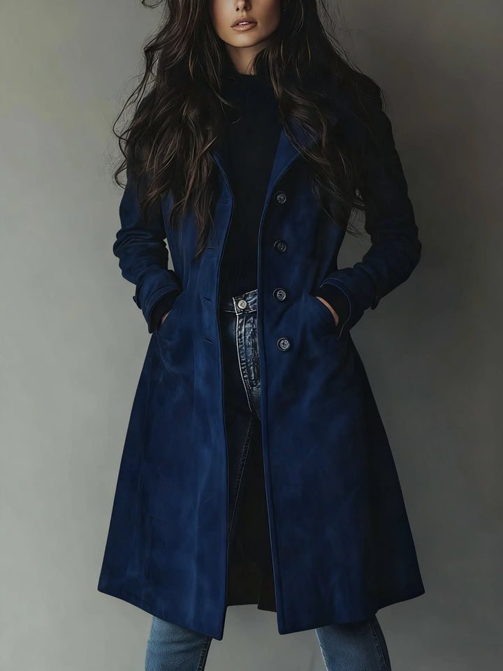 Lindsey | Women's Suede Effect Structured Trench Coat