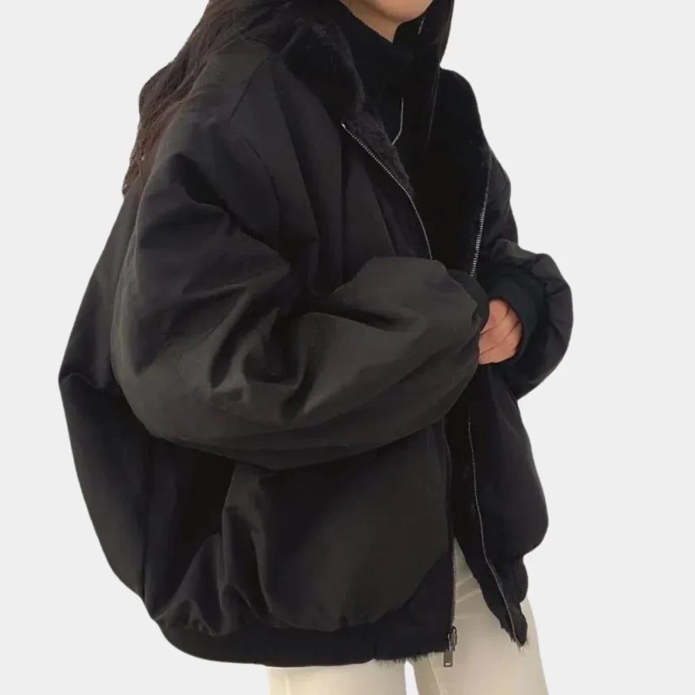 Mary | Women's Padded Hooded Oversized Bomber Jacket
