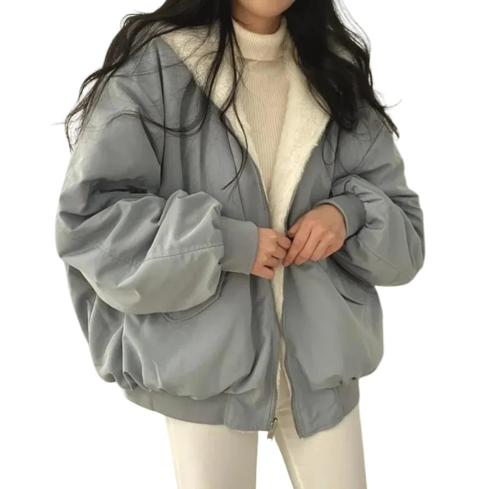 Mary | Women's Padded Hooded Oversized Bomber Jacket