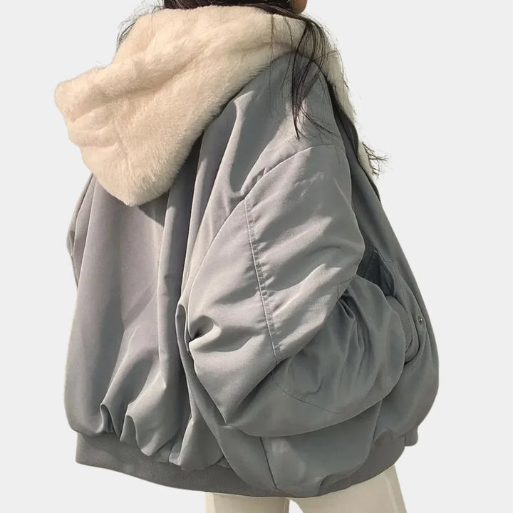 Mary | Women's Padded Hooded Oversized Bomber Jacket