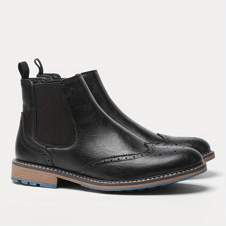Morgan | Men's Ankle Boots Brogue Chelsea Boots Pull On
