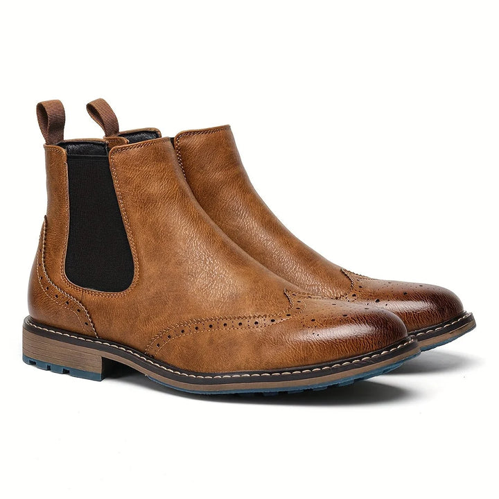 Morgan | Men's Ankle Boots Brogue Chelsea Boots Pull On