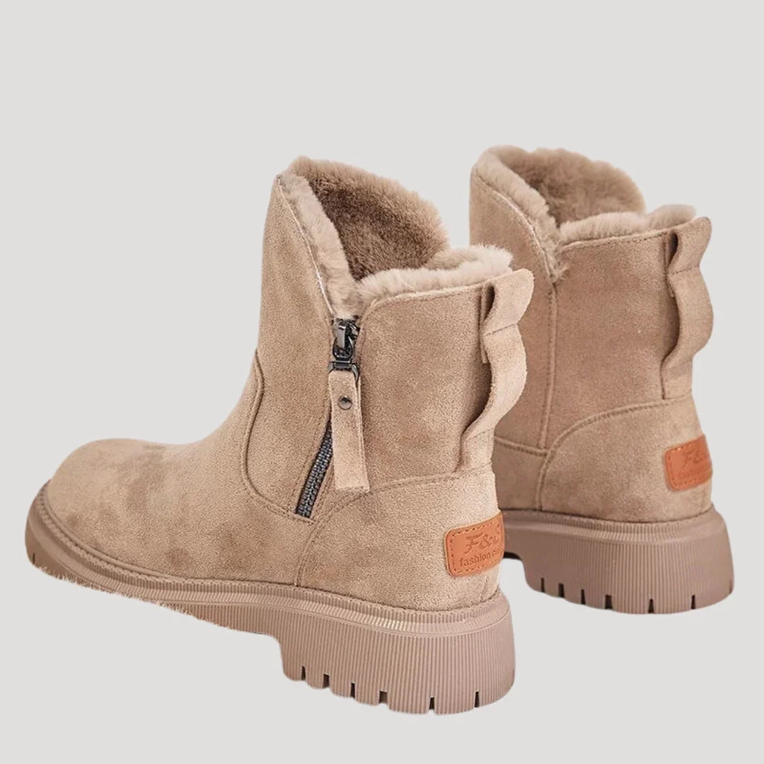 Naomi | Women's Chunky Ankle Boots Faux Fur Lined Boots
